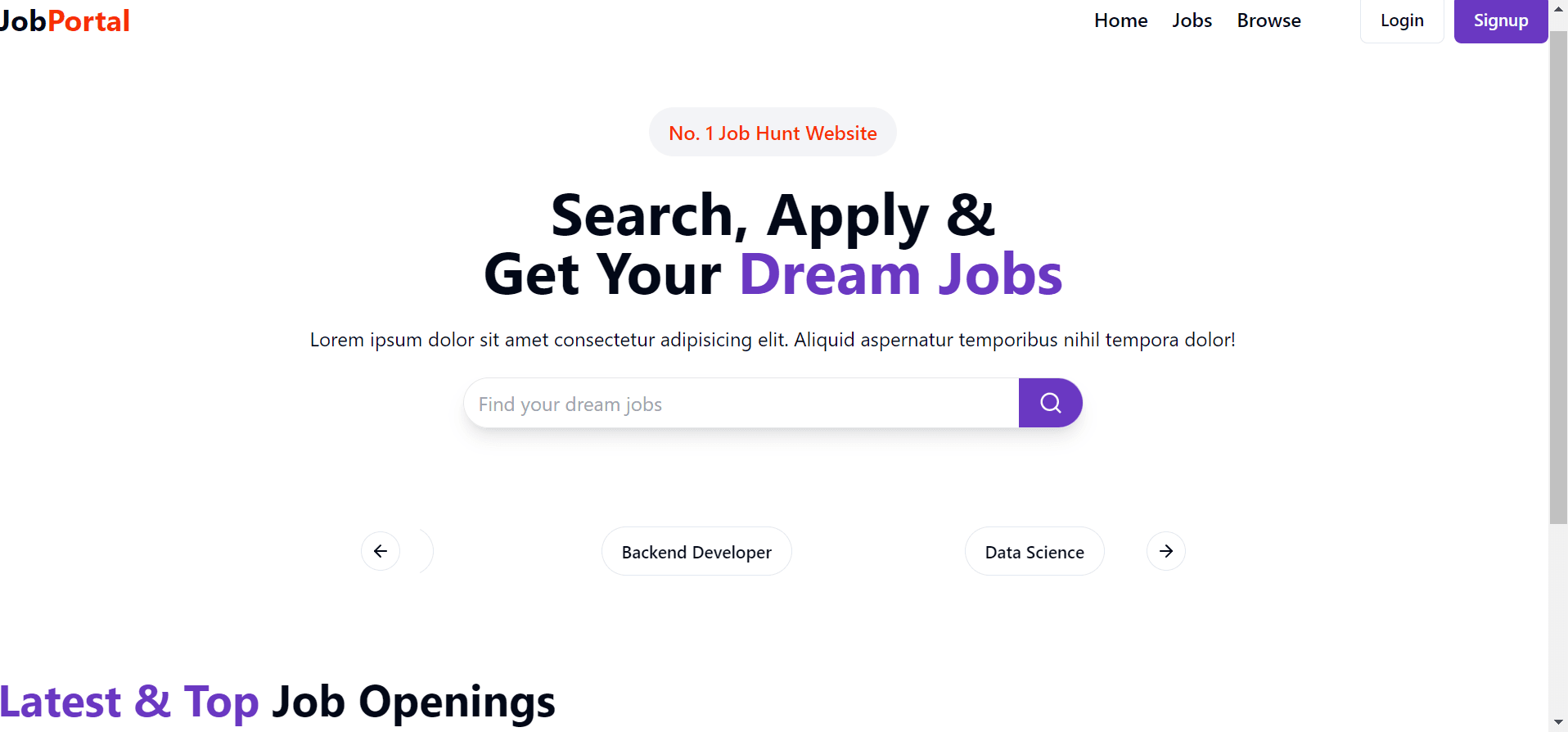Job Portal Website